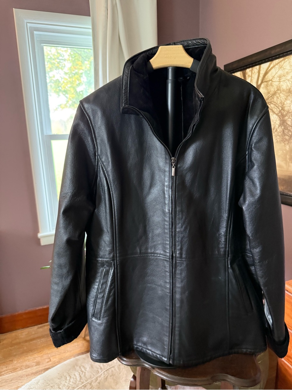 Denver Hayes Black Leather Zip Jacket